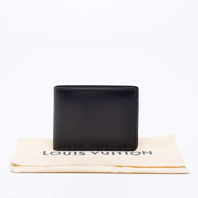 Pre Owned Louis Vuitton Dark Grey Leather Multiple Wallet
