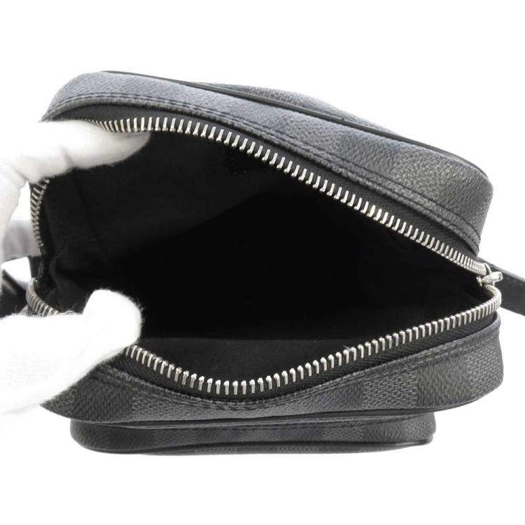 Pre Owned Louis Vuitton Black Damier Graphite Canvas Rem Messenger Bag 