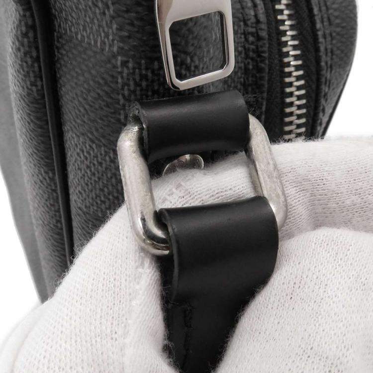 Pre Owned Louis Vuitton Black Damier Graphite Canvas Rem Messenger Bag 