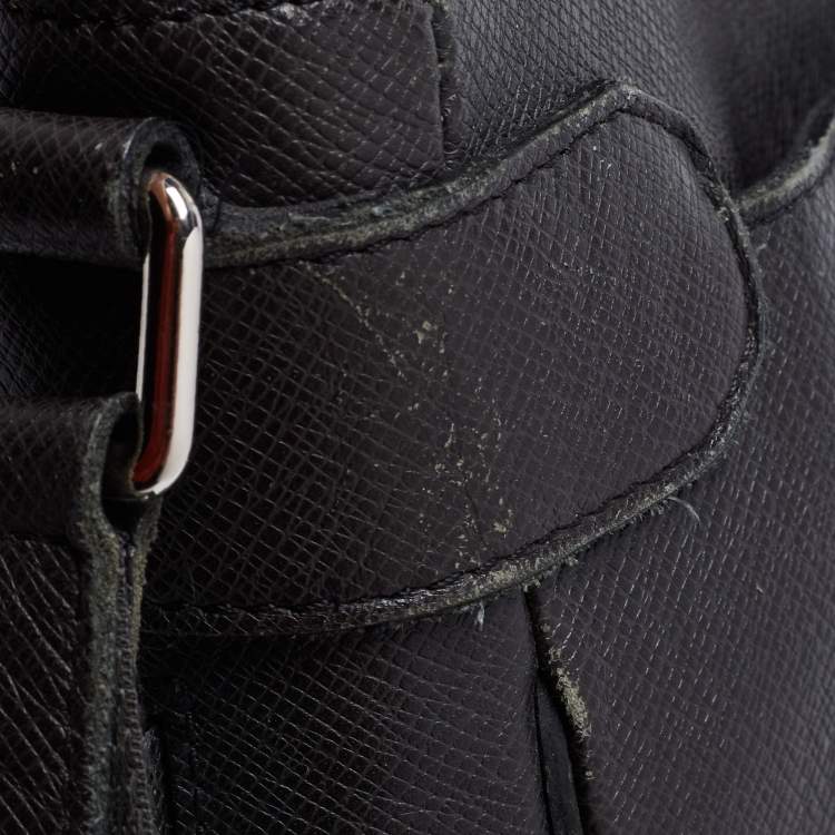 Pre Owned Louis Vuitton Black Taiga Leather Roman MM Bag