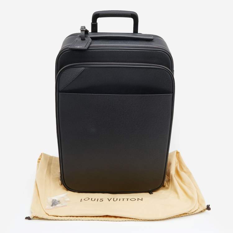 Pre Owned Louis Vuitton Black Taiga Leather Pegase Legere 50 Business Luggage