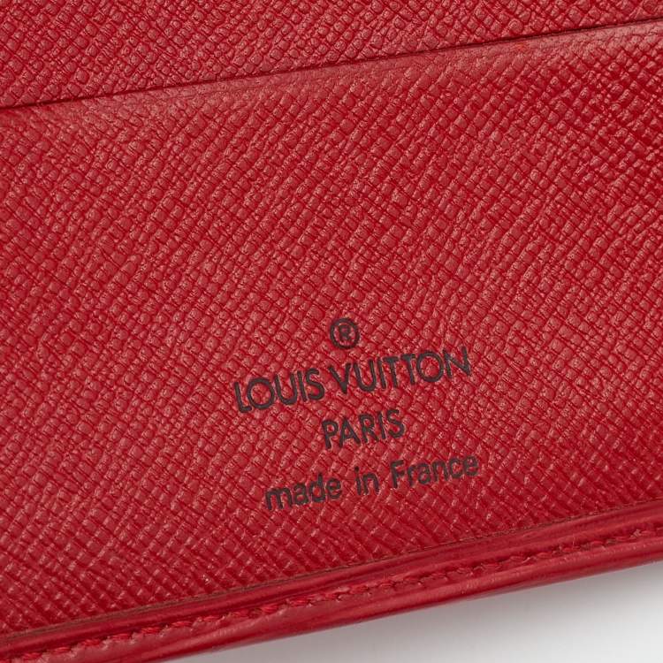 Pre Owned Louis Vuitton Red Epi Leather Marco Wallet