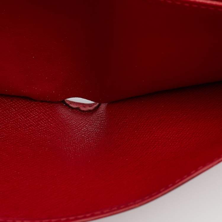 Pre Owned Louis Vuitton Red Epi Leather Marco Wallet
