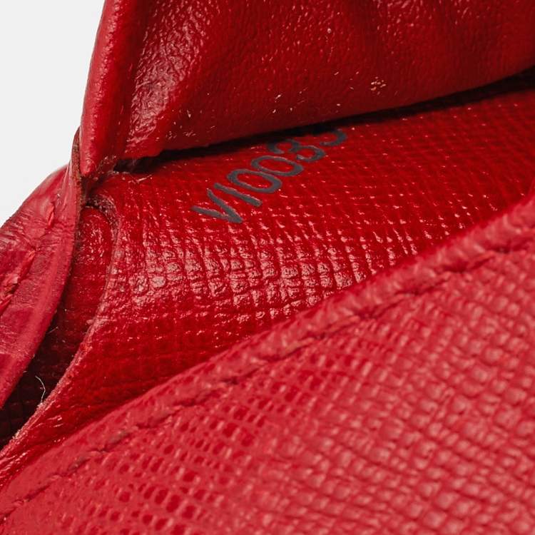 Pre Owned Louis Vuitton Red Epi Leather Marco Wallet