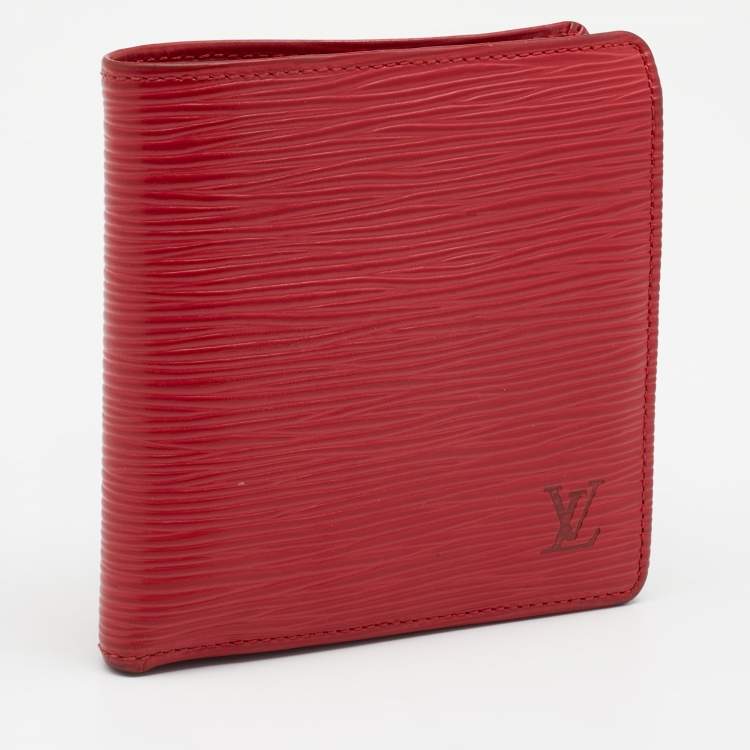 Pre Owned Louis Vuitton Red Epi Leather Marco Wallet