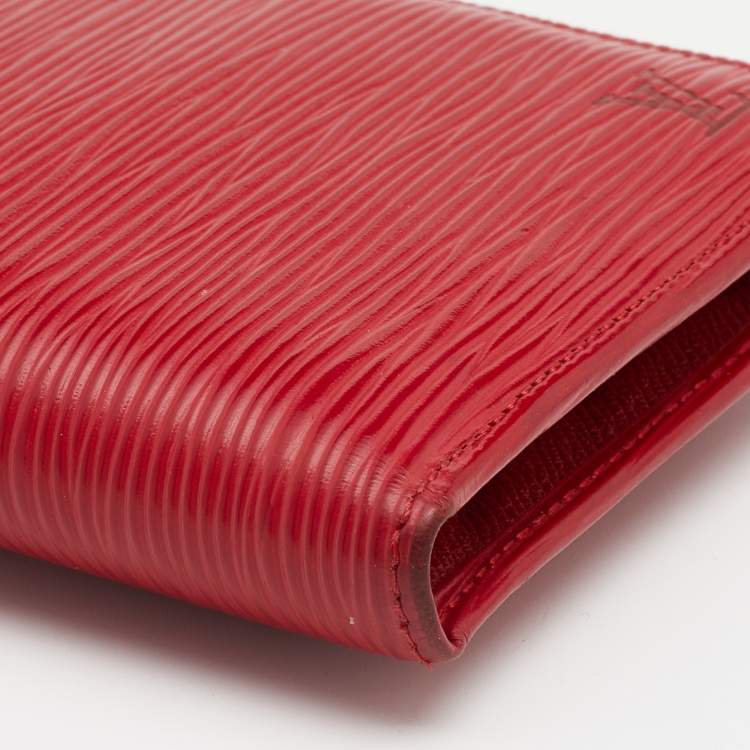 Pre Owned Louis Vuitton Red Epi Leather Marco Wallet