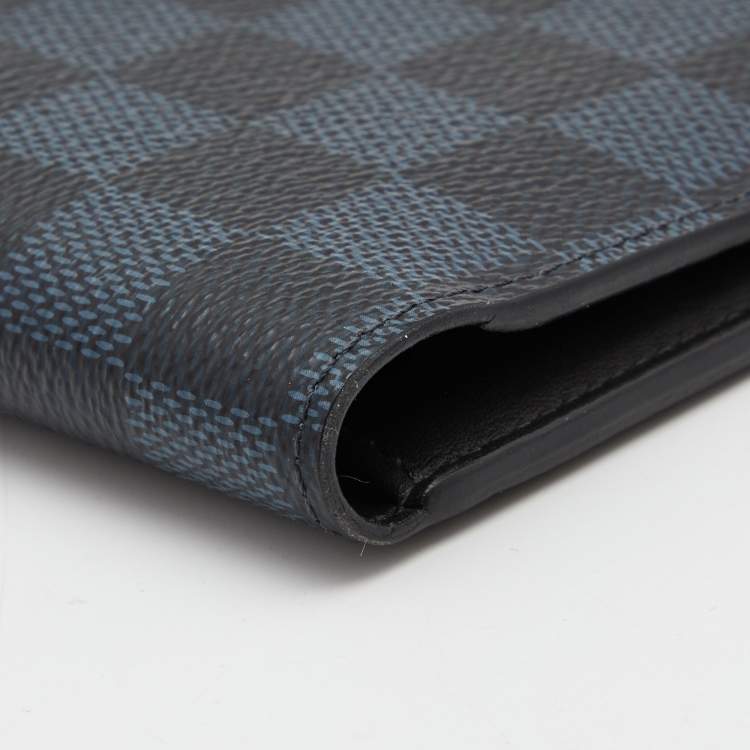 Pre Owned Louis Vuitton Damier Cobalt Canvas Multiple Bifold Wallet