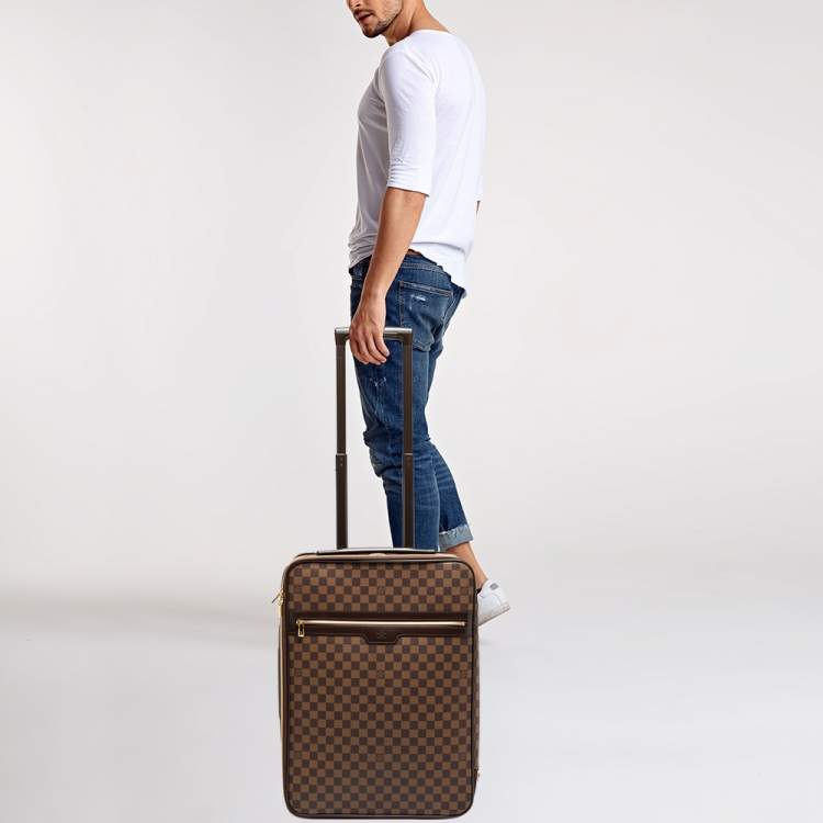 Pre Owned Louis Vuitton Damier Ebene Canvas Pegase 55 Luggage