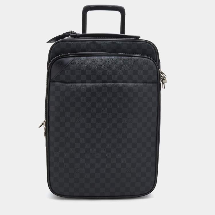 Pre Owned Louis Vuitton Damier Graphite Canvas Pegase Legere 50 Luggage Bag