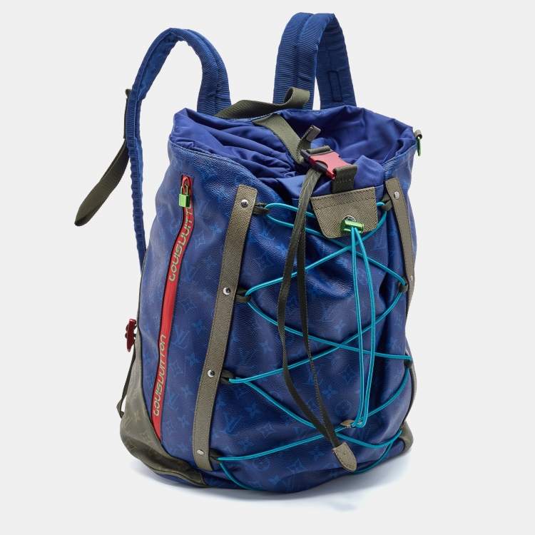 مملوكة مسبقًا Louis Vuitton Blue Monogram Canvas Pacific Outdoor Backpack 