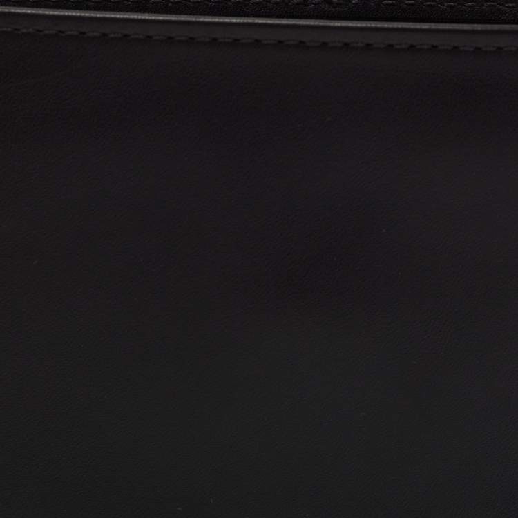 مملوكة مسبقًا Louis Vuitton Black Leather Perforated Logo Bifold Wallet