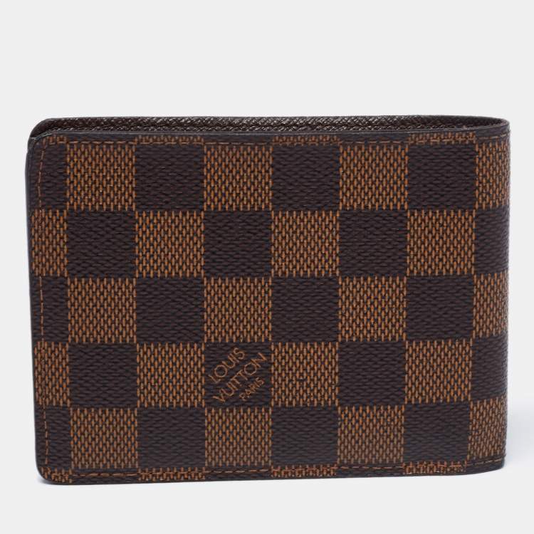 Pre Owned Louis Vuitton Damier Ebene Canvas Multiple Wallet