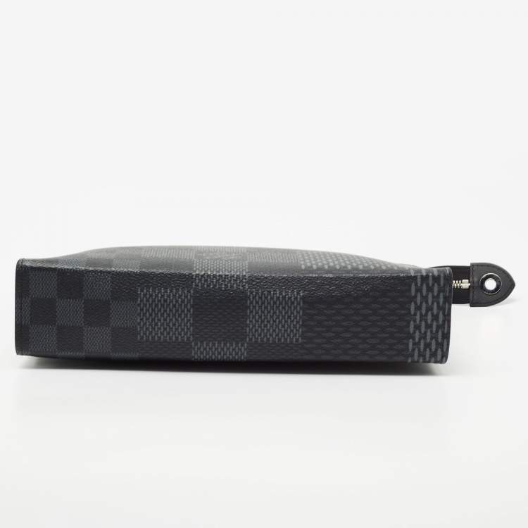 Pre Owned Louis Vuitton Damier Graphite 3D Canvas Pochette Voyage MM