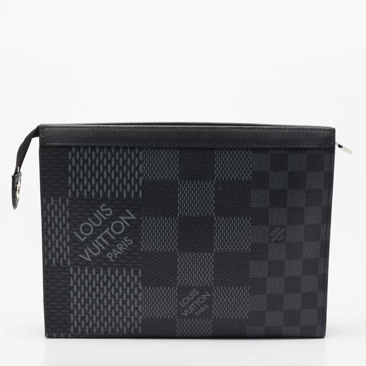 Pre Owned Louis Vuitton Damier Graphite 3D Canvas Pochette Voyage MM