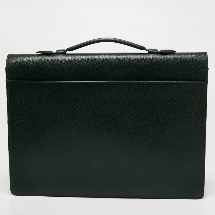 Pre Owned Louis Vuitton Episea Taiga Leather Serviette Kourad Briefcase