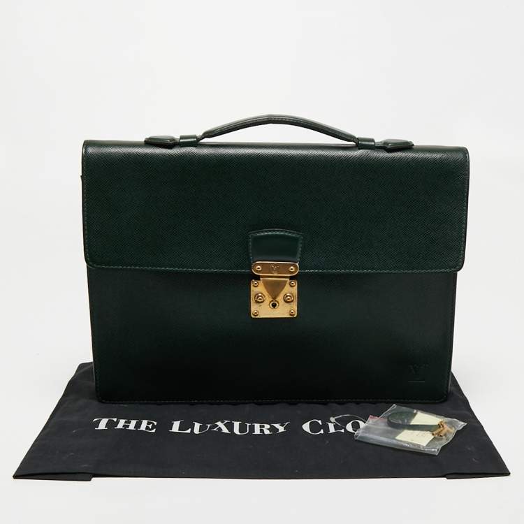 Pre Owned Louis Vuitton Episea Taiga Leather Serviette Kourad Briefcase