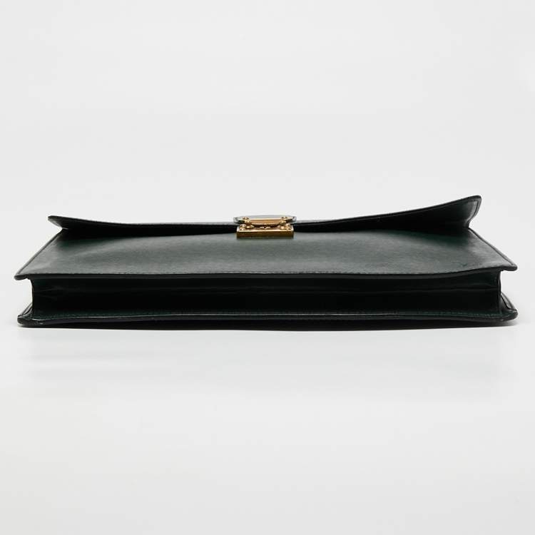 Pre Owned Louis Vuitton Episea Taiga Leather Serviette Kourad Briefcase