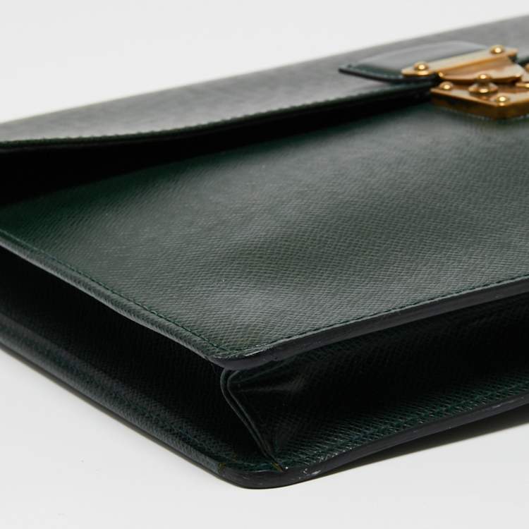 Pre Owned Louis Vuitton Episea Taiga Leather Serviette Kourad Briefcase