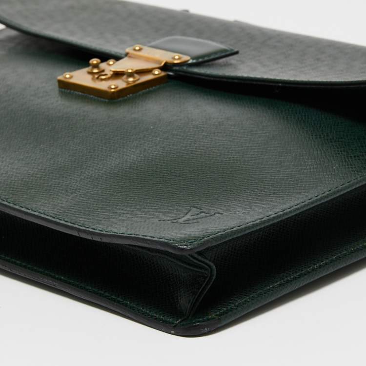 Pre Owned Louis Vuitton Episea Taiga Leather Serviette Kourad Briefcase