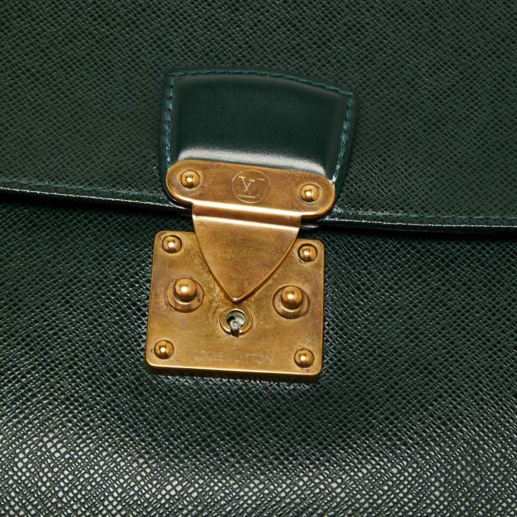 Pre Owned Louis Vuitton Episea Taiga Leather Serviette Kourad Briefcase