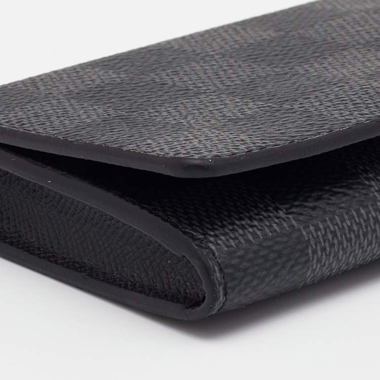 Pre Owned Louis Vuitton Damier Graphite Canvas Enveloppe Carte de Visite Bifold Card Holder