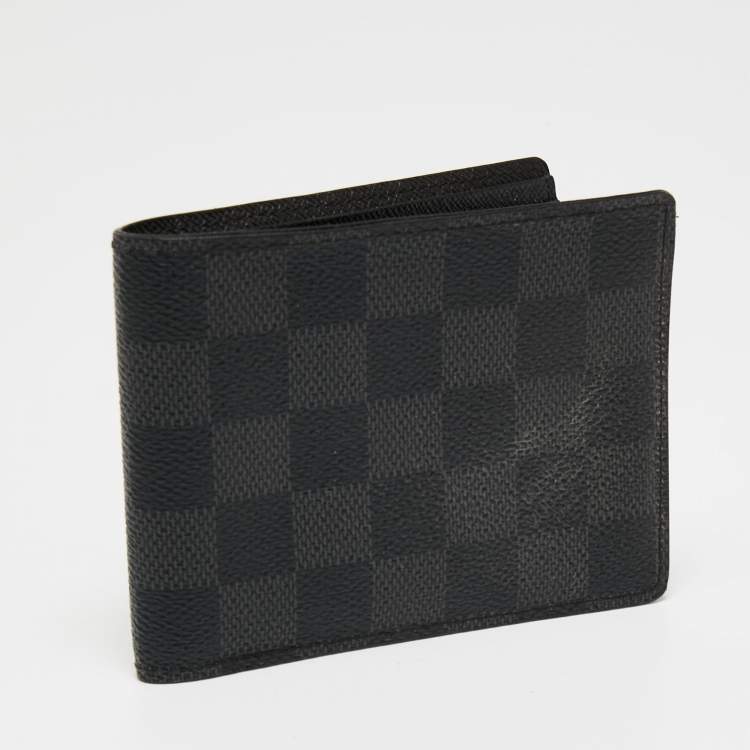 Pre Owned Louis Vuitton Damier Graphite Canvas Multiple Wallet