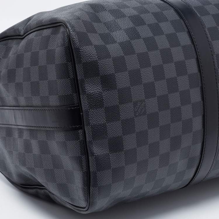Pre Owned Louis Vuitton Damier Graphite Canvas Keepall Bandouliere 45 Bag
