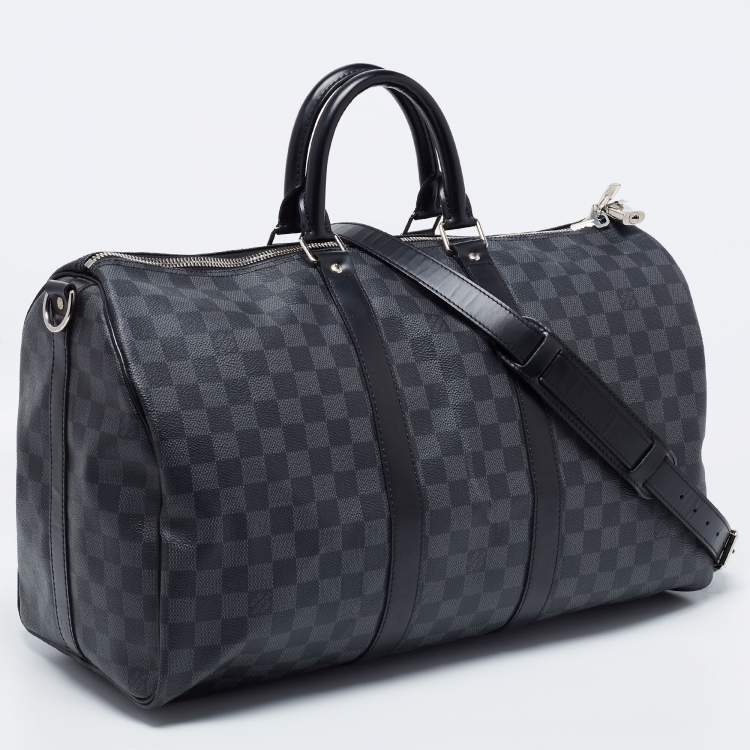 Pre Owned Louis Vuitton Damier Graphite Canvas Keepall Bandouliere 45 Bag