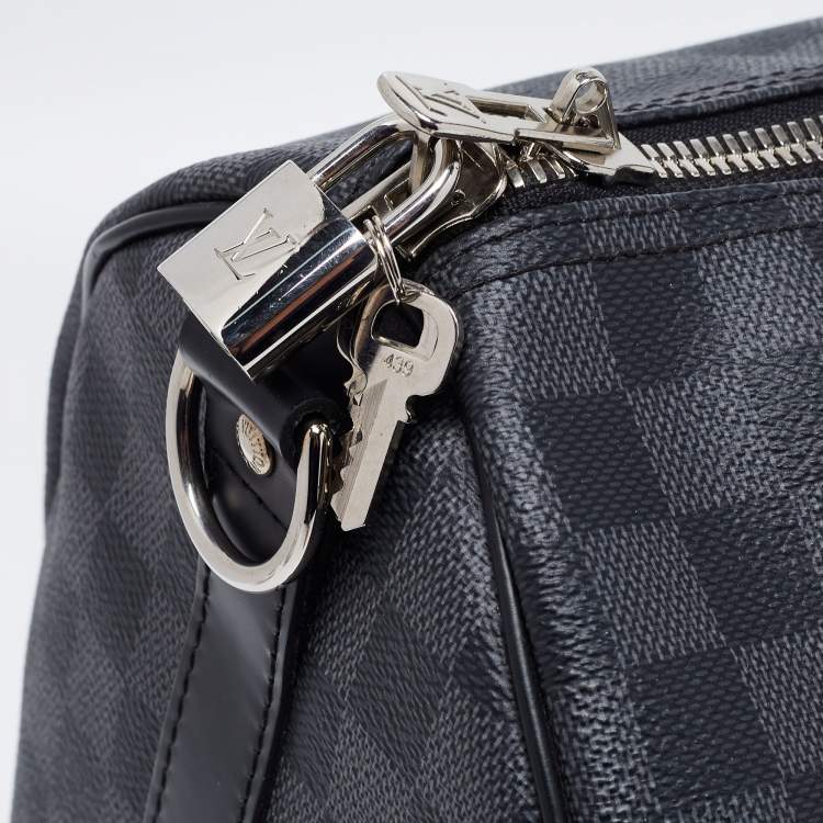 Pre Owned Louis Vuitton Damier Graphite Canvas Keepall Bandouliere 45 Bag