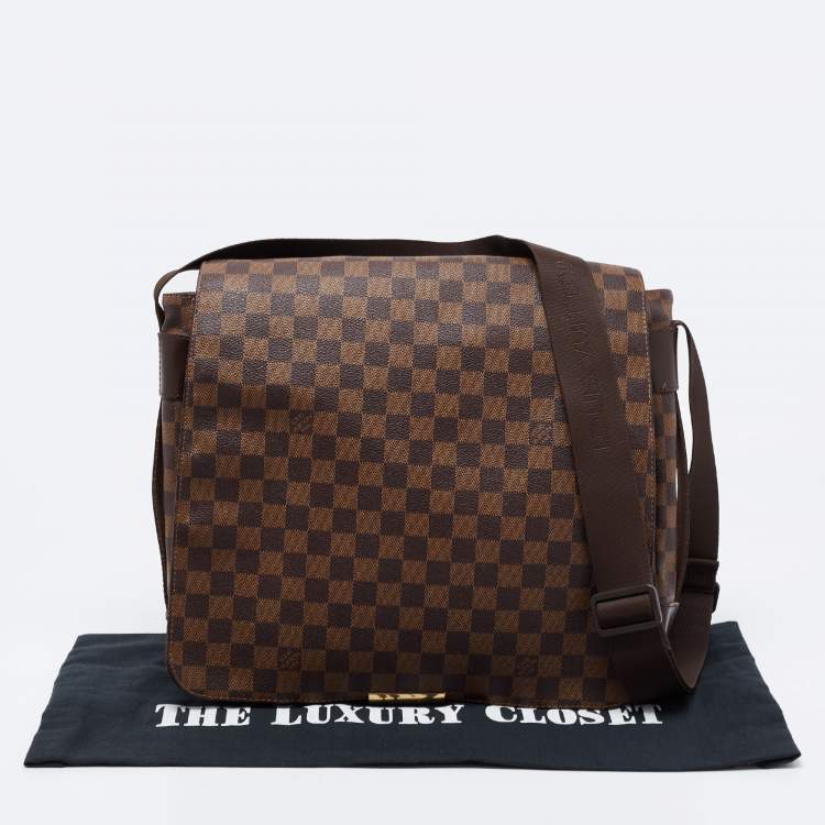 Pre Owned Louis Vuitton Damier Ebene Canvas and Leather Bastille Messenger Bag