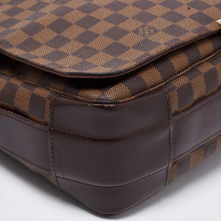 Pre Owned Louis Vuitton Damier Ebene Canvas and Leather Bastille Messenger Bag