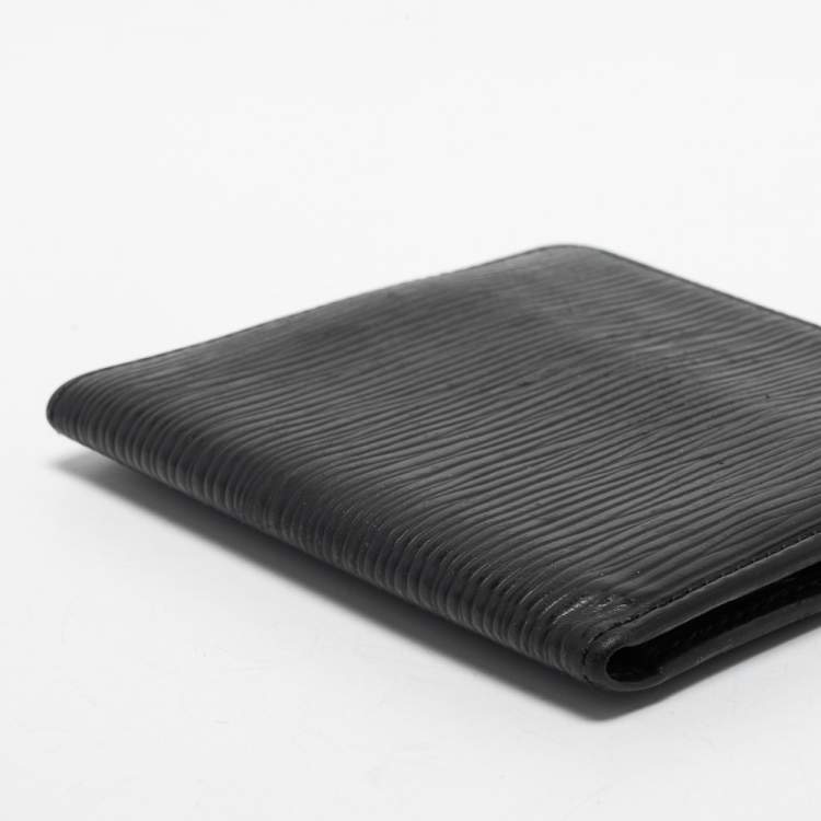 Pre Owned Louis Vuitton Black Epi Leather Bifold Wallet