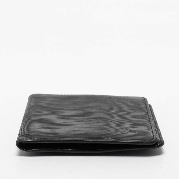 Pre Owned Louis Vuitton Black Epi Leather Bifold Wallet