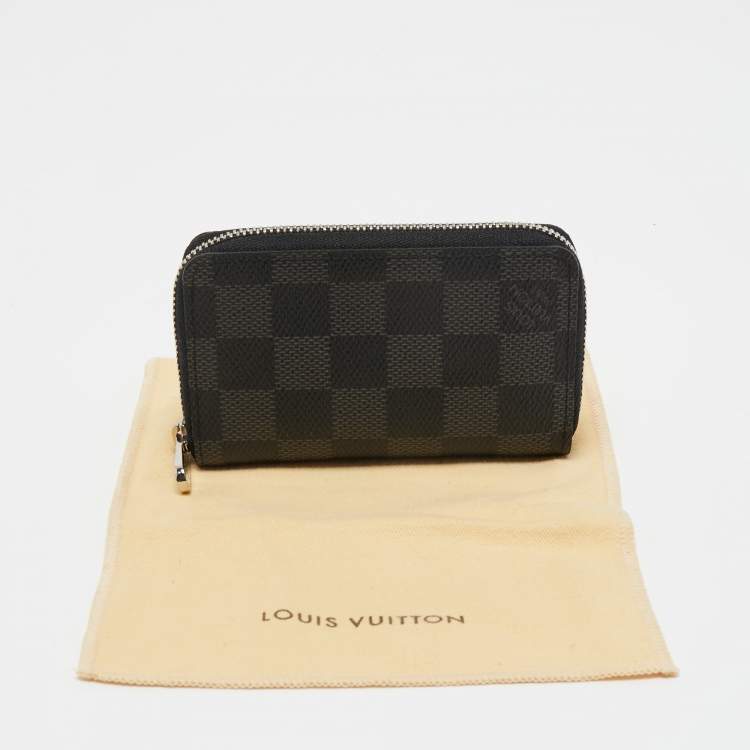 Pre Owned Louis Vuitton Damier Graphite Canvas Vertical Zippy Coin Purse