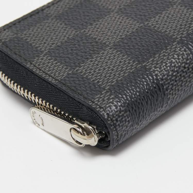 Pre Owned Louis Vuitton Damier Graphite Canvas Vertical Zippy Coin Purse