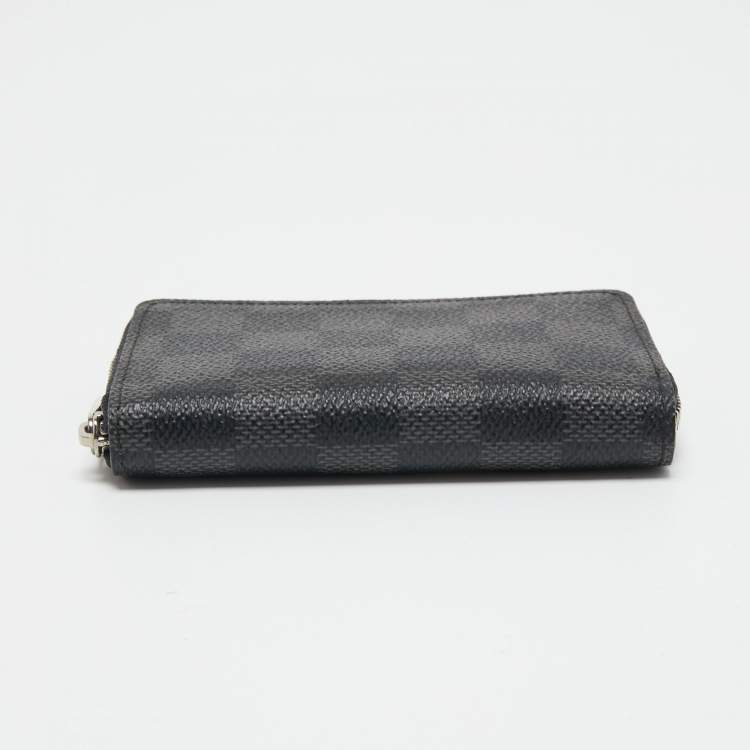 Pre Owned Louis Vuitton Damier Graphite Canvas Vertical Zippy Coin Purse
