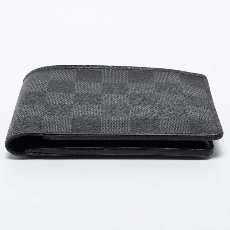 Pre Owned Louis Vuitton Damier Graphite Canvas Multiple Wallet