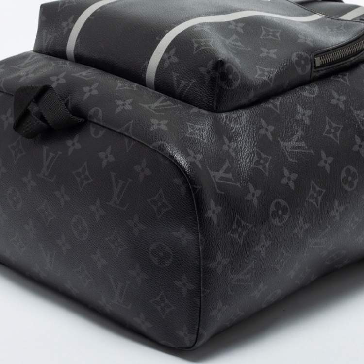 Pre Owned Louis Vuitton Black Monogram Eclipse Canvas Zack Backpack