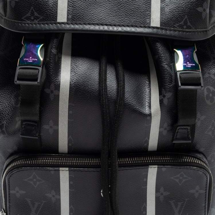 Pre Owned Louis Vuitton Black Monogram Eclipse Canvas Zack Backpack