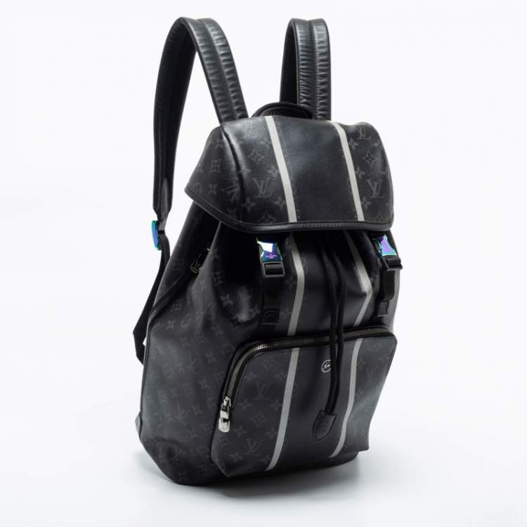 Pre Owned Louis Vuitton Black Monogram Eclipse Canvas Zack Backpack
