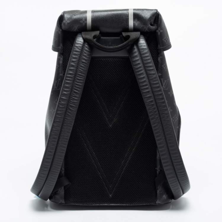 Pre Owned Louis Vuitton Black Monogram Eclipse Canvas Zack Backpack