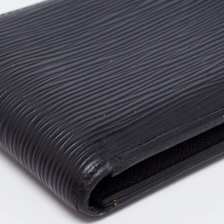 Pre Owned Louis Vuitton Black Epi Leather Slender Wallet
