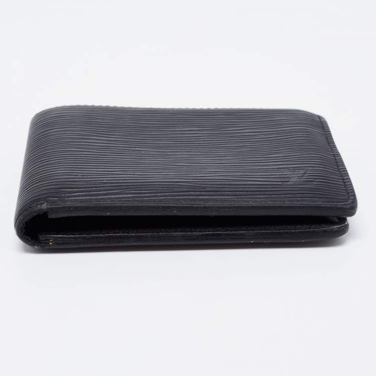 Pre Owned Louis Vuitton Black Epi Leather Slender Wallet