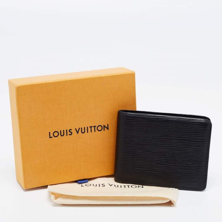 Pre Owned Louis Vuitton Black Epi Leather Slender Wallet