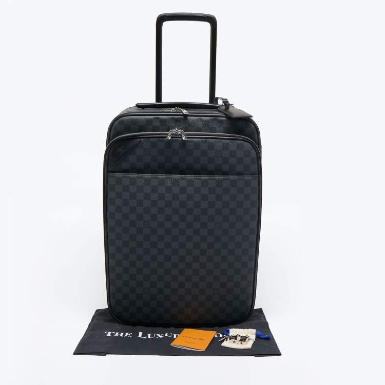 Pre Owned Louis Vuitton Damier Graphite Canvas Business Pegase Legere 55 Luggage