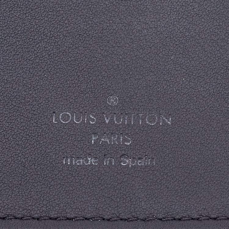 Pre Owned Louis Vuitton Black Damier Infini Leather Brazza Wallet