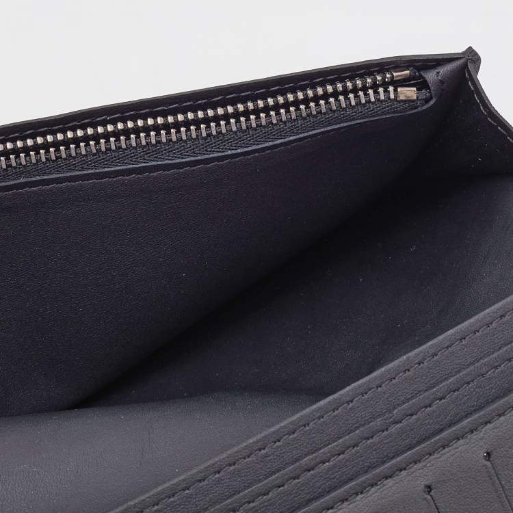 Pre Owned Louis Vuitton Black Damier Infini Leather Brazza Wallet