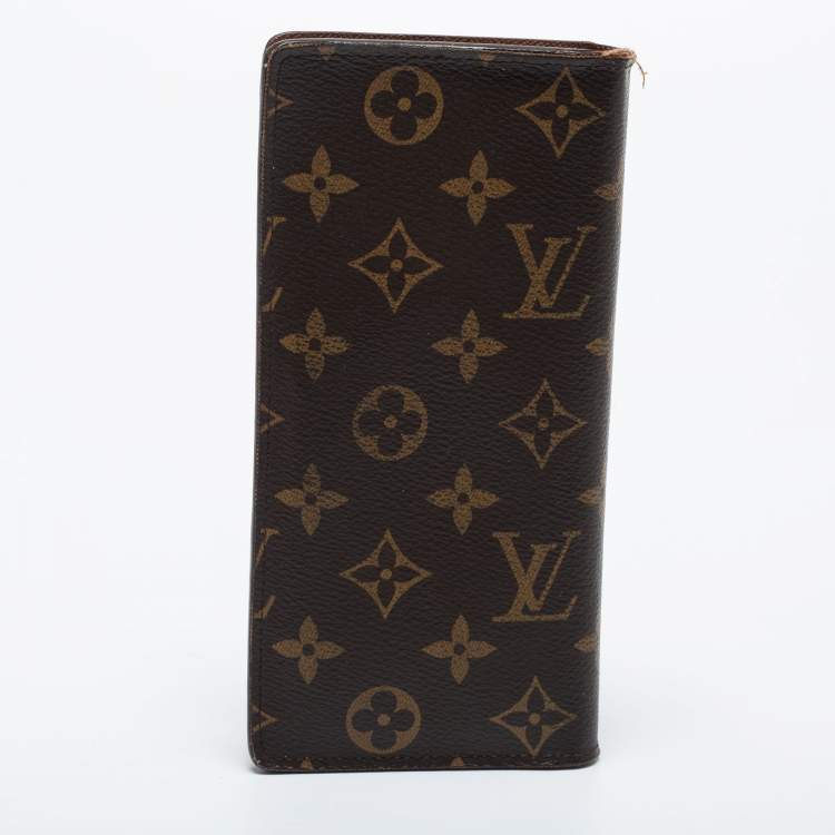 Pre Owned Louis Vuitton Monogram Canvas Brazza Wallet