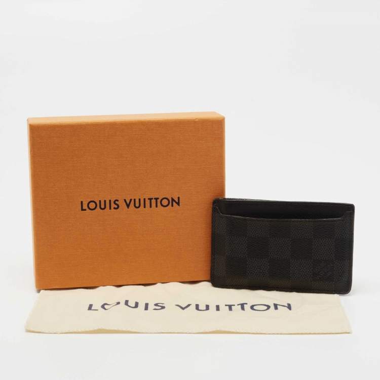 Pre Owned Louis Vuitton Grey Damier Graphite Canvas Neo Porte-Cartes Card Holder