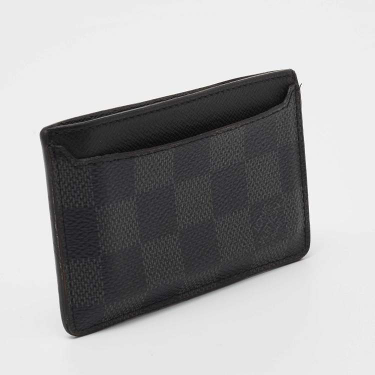 Pre Owned Louis Vuitton Grey Damier Graphite Canvas Neo Porte-Cartes Card Holder